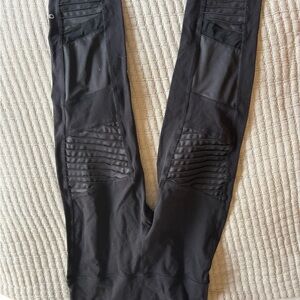 Alo Moto-Style high rise full length leggings